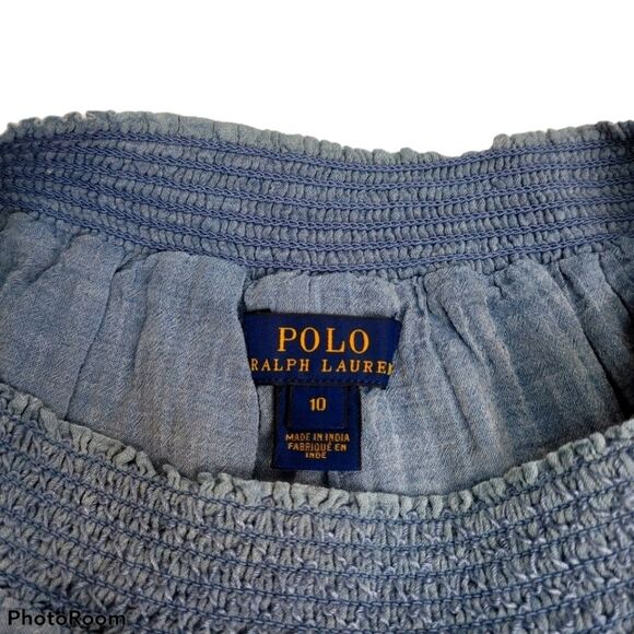 POLO Ralph Lauren Chambray Shorts, GIRLS SIZE 10 - Picture 6 of 10